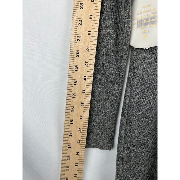 NWT Altard State Women's Gray Ribbed Knit Long Sleeve Fit & Flare Dress Sz Large - Picture 8 of 12